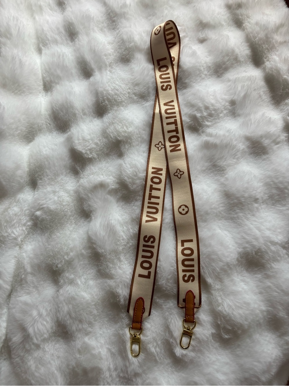 Beige Logo Ribbon Strap